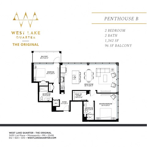 Penthouse B at The Original at West Lake Quarter, Minnesota, 55416